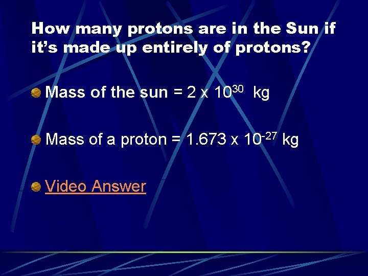 How many protons are in the Sun if it’s made up entirely of protons?