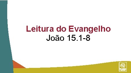 Leitura do Evangelho João 15. 1 -8 