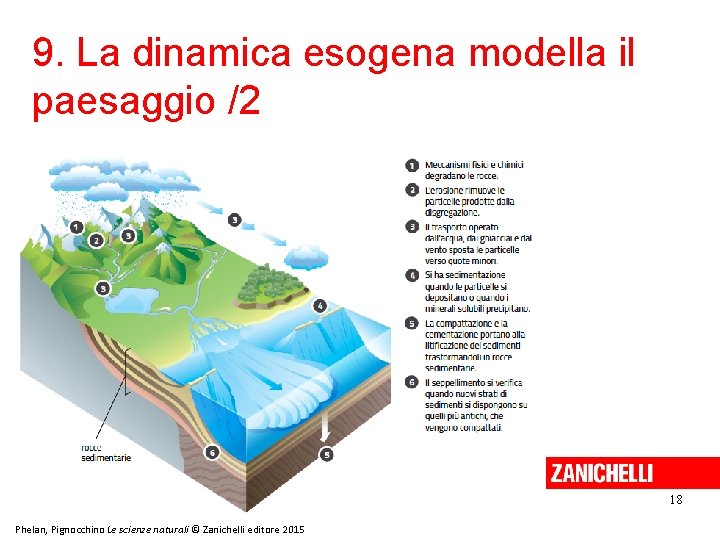 9. La dinamica esogena modella il paesaggio /2 18 Phelan, Pignocchino Le scienze naturali 9. La dinamica esogena modella il paesaggio /2 18 Phelan, Pignocchino Le scienze naturali