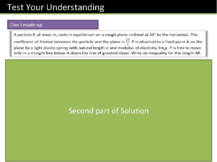 Test Your Understanding One I made up If P is on the point of Test Your Understanding One I made up If P is on the point of