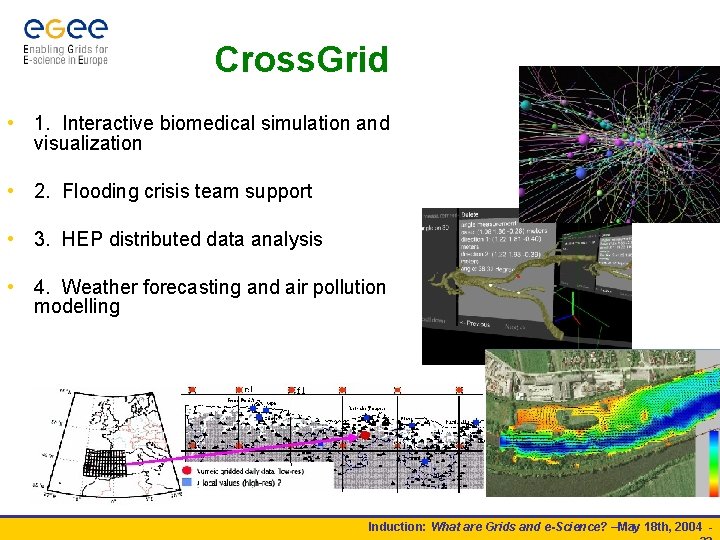 Cross. Grid • 1. Interactive biomedical simulation and visualization • 2. Flooding crisis team