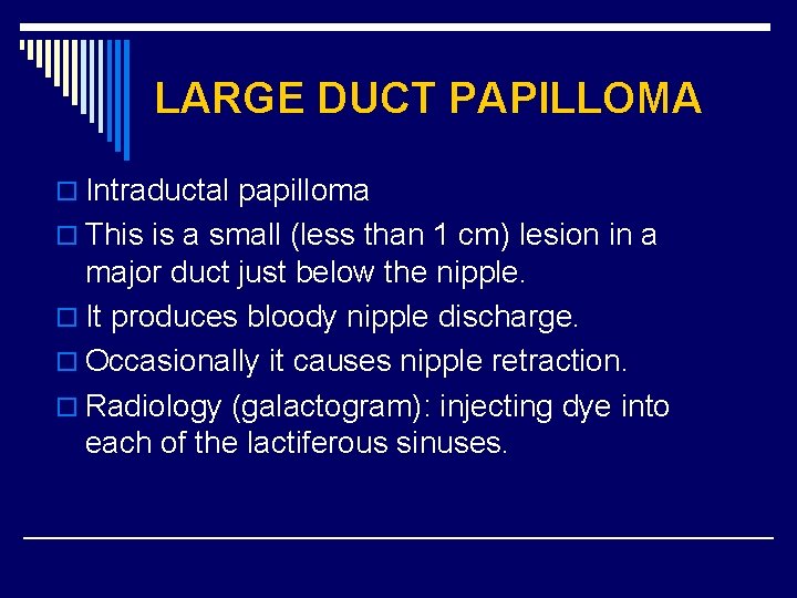 Ductal papilloma means
