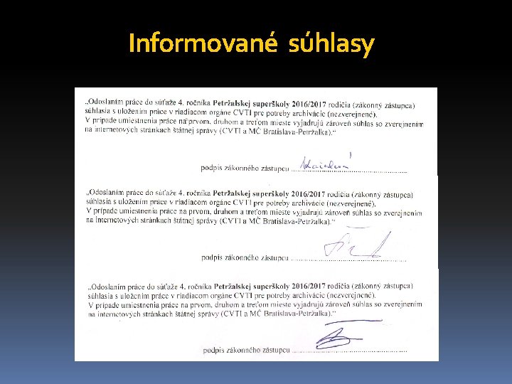 Informované súhlasy 