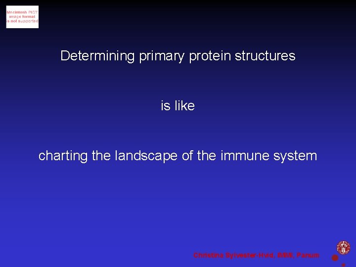 Determining primary protein structures is like charting the landscape of the immune system Christina