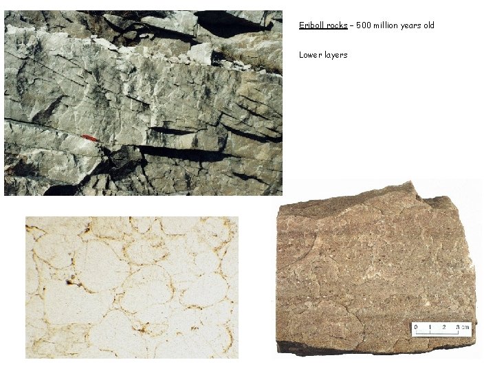 Eriboll rocks – 500 million years old Lower layers 