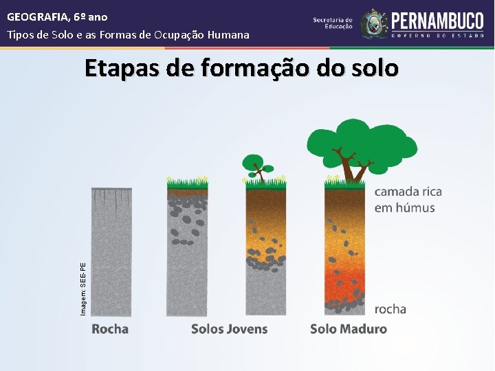  GEOGRAFIA, 6º ano Tipos de Solo e as Formas de Ocupação Humana Imagem: