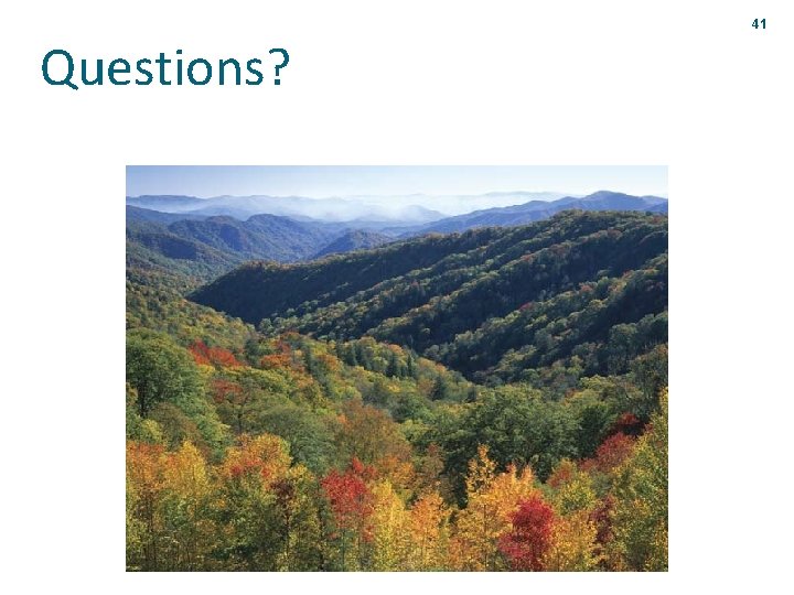 41 Questions? 