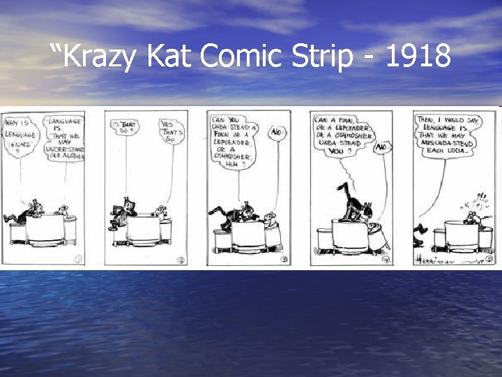 “Krazy Kat Comic Strip - 1918 