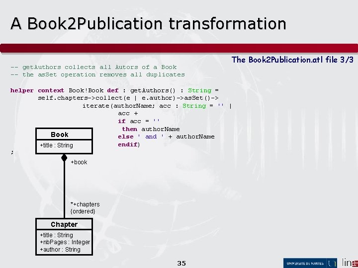 A Book 2 Publication transformation -- get. Authors collects all Autors of a Book