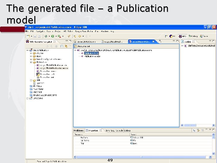 The generated file – a Publication model 49 