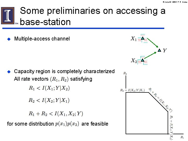 June 23, 2004, P. R. Kumar Some preliminaries on accessing a base-station u June 23, 2004, P. R. Kumar Some preliminaries on accessing a base-station u