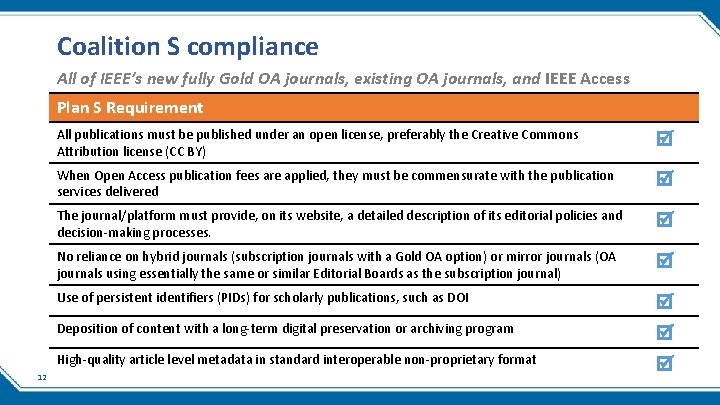 Coalition S compliance All of IEEE’s new fully Gold OA journals, existing OA journals, Coalition S compliance All of IEEE’s new fully Gold OA journals, existing OA journals,