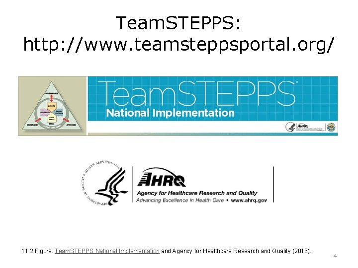 Team. STEPPS: http: //www. teamsteppsportal. org/ 11. 2 Figure. Team. STEPPS National Implementation and