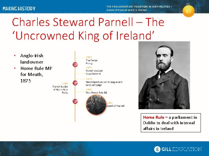 THE PARLIAMENTARY TRADITION IN IRISH POLITICS – Daniel O’Connell and C. S. Parnell Charles