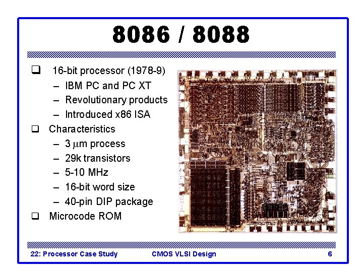 8086 / 8088 q 16 -bit processor (1978 -9) – IBM PC and PC