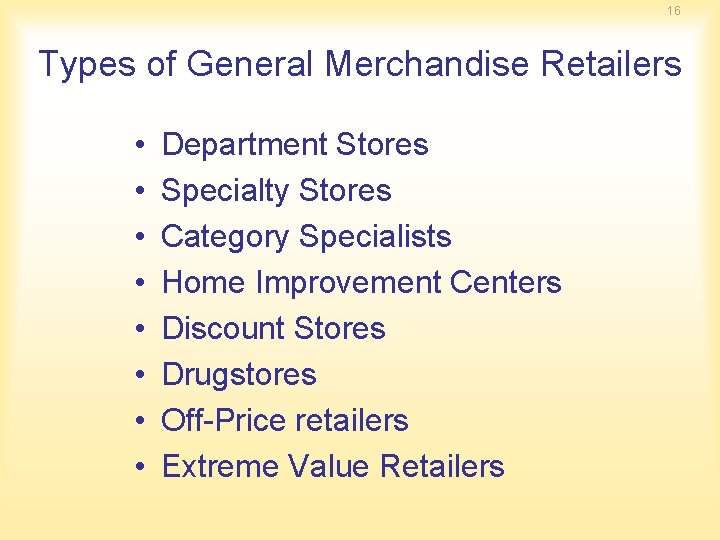 Chapter 2 Types of Retailers Mc GrawHillIrwin Retailing