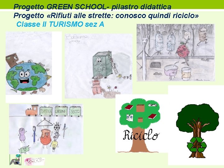 Progetto GREEN SCHOOL- pilastro didattica Progetto «Rifiuti alle strette: conosco quindi riciclo» Classe II