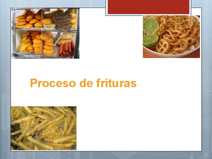 Proceso de frituras 