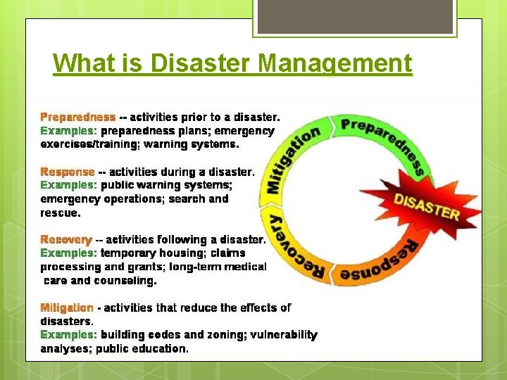 What is Disaster Management 