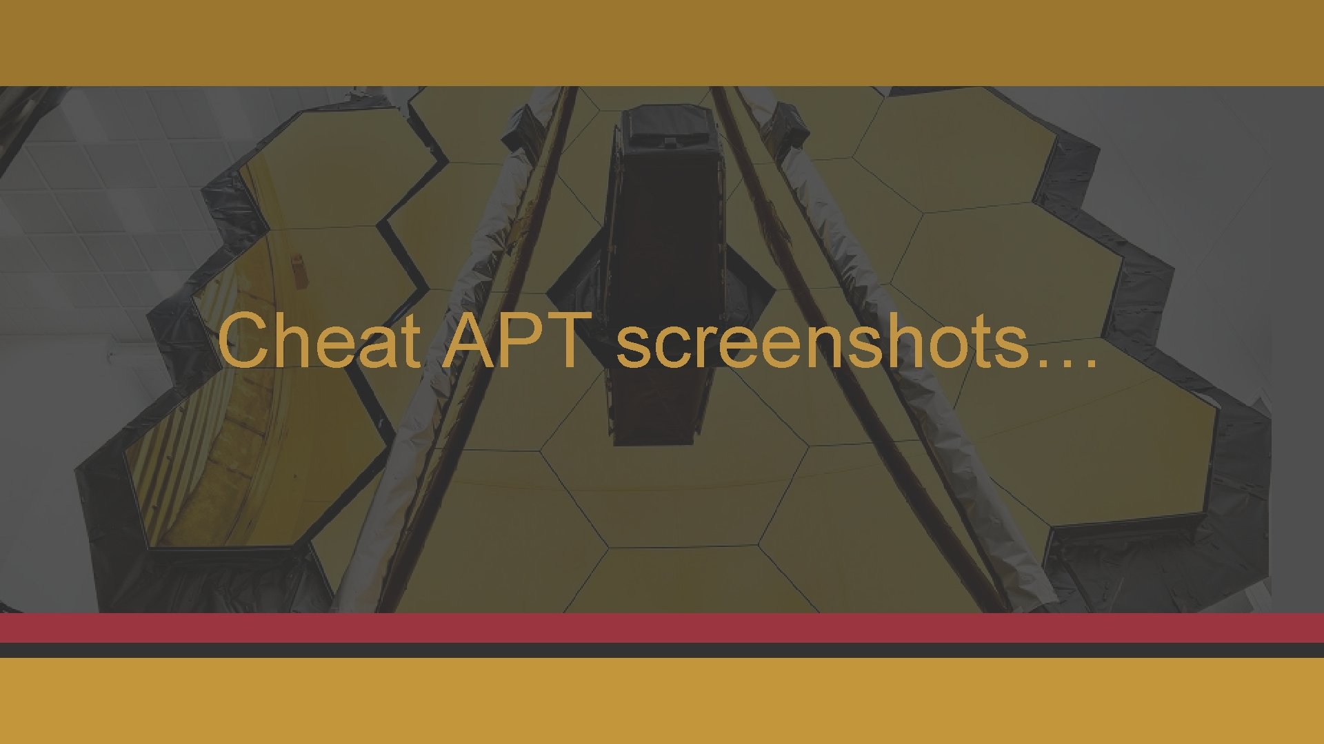 Cheat APT screenshots… 