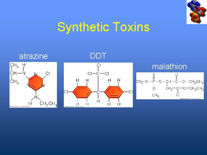 Synthetic Toxins atrazine DDT malathion 