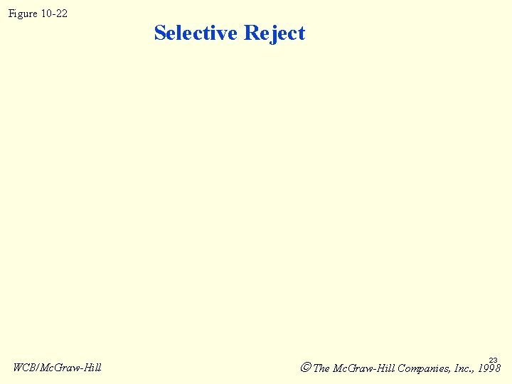 Figure 10 -22 WCB/Mc. Graw-Hill Selective Reject 23 The Mc. Graw-Hill Companies, Inc. ,