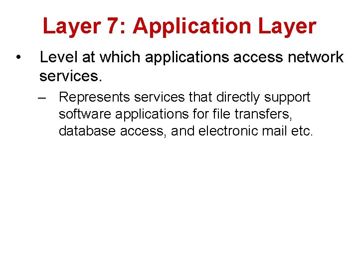 OSI Model MIS 416 Module II Spring 2002