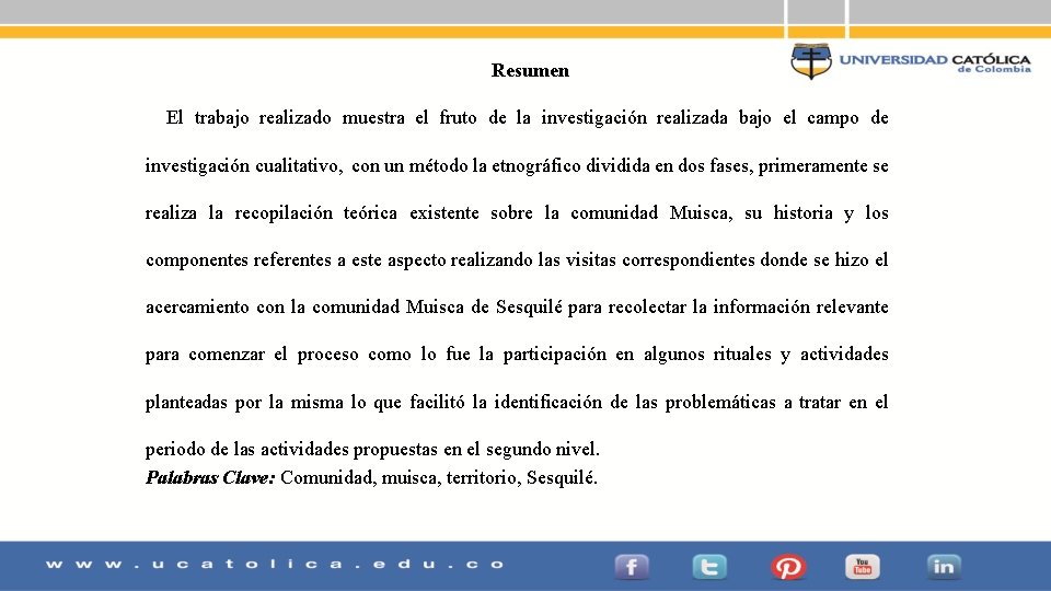 Resumen El trabajo realizado muestra el fruto de la investigación realizada bajo el campo