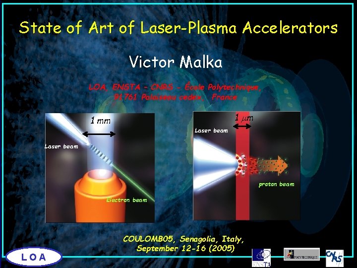 State of Art of Laser-Plasma Accelerators Victor Malka LOA, ENSTA – CNRS - École