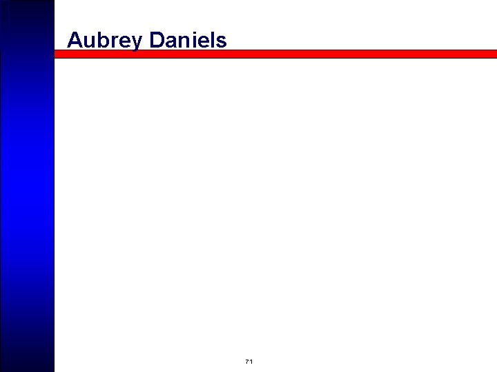 Aubrey Daniels 71 