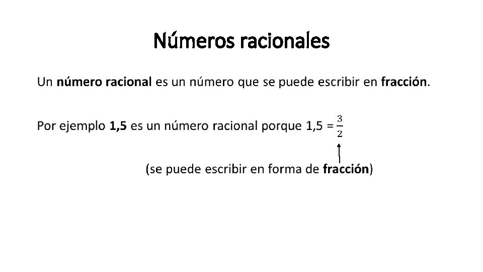 Números racionales • 