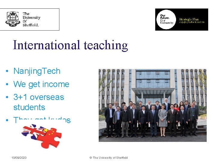 International teaching • Nanjing. Tech • We get income • 3+1 overseas students •