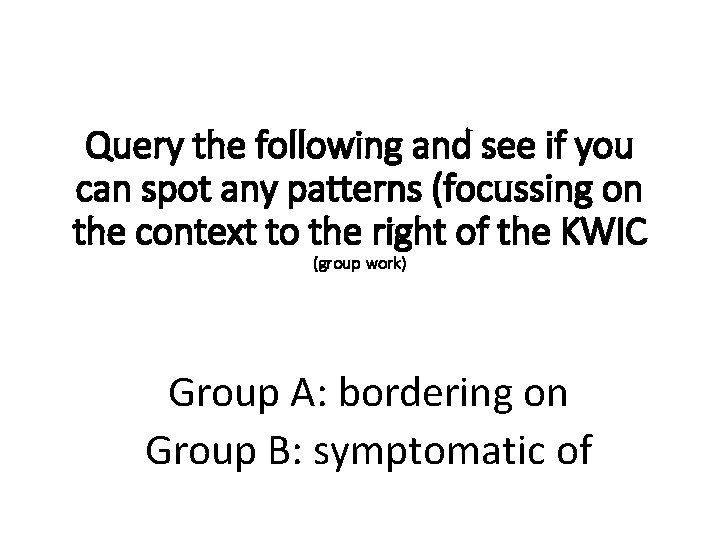 Query the following and see if you can spot any patterns (focussing on the