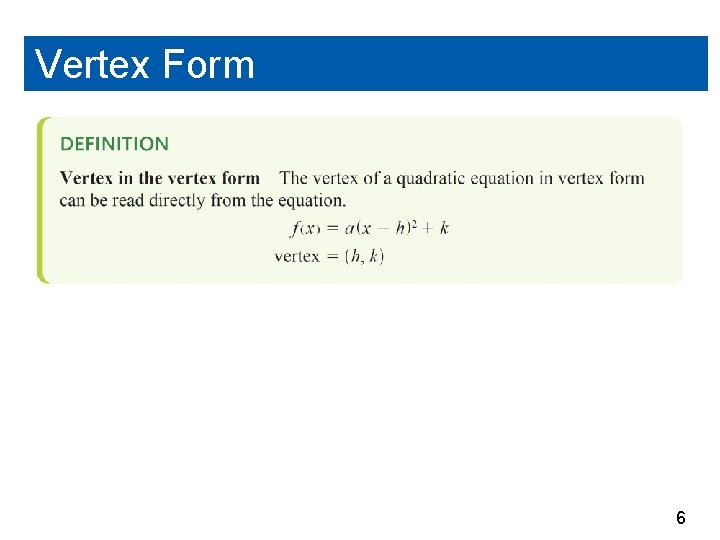 Vertex Form 6 