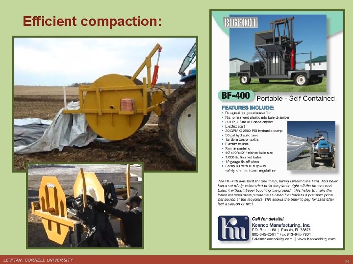 Efficient compaction: LEVITAN, CORNELL UNIVERSITY 24 