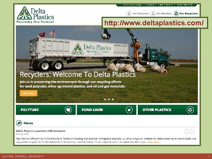 http: //www. deltaplastics. com/ LEVITAN, CORNELL UNIVERSITY 28 