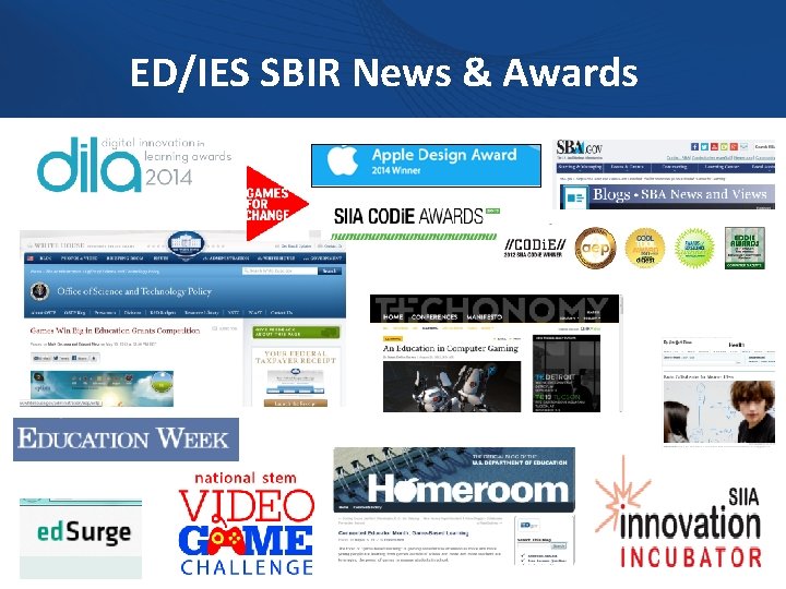 ED/IES SBIR News & Awards ies. ed. gov 