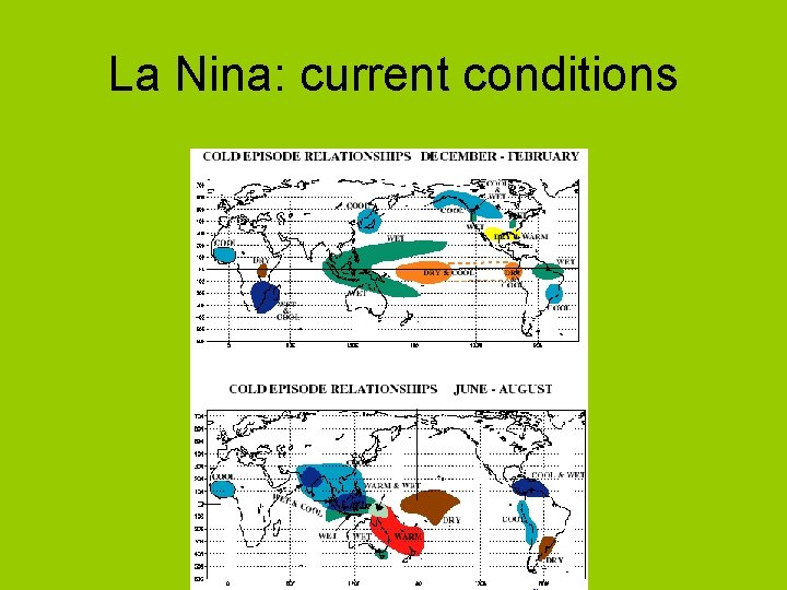 La Nina: current conditions 