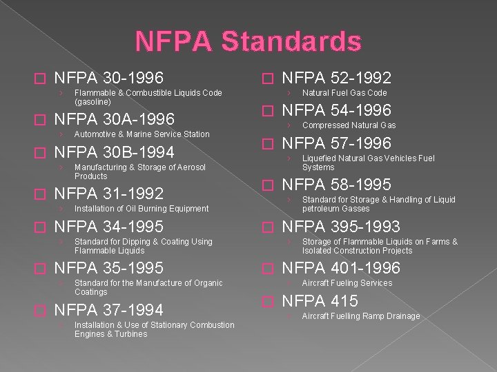 NFPA Standards � NFPA 30 -1996 › � NFPA 30 A-1996 › � Standard