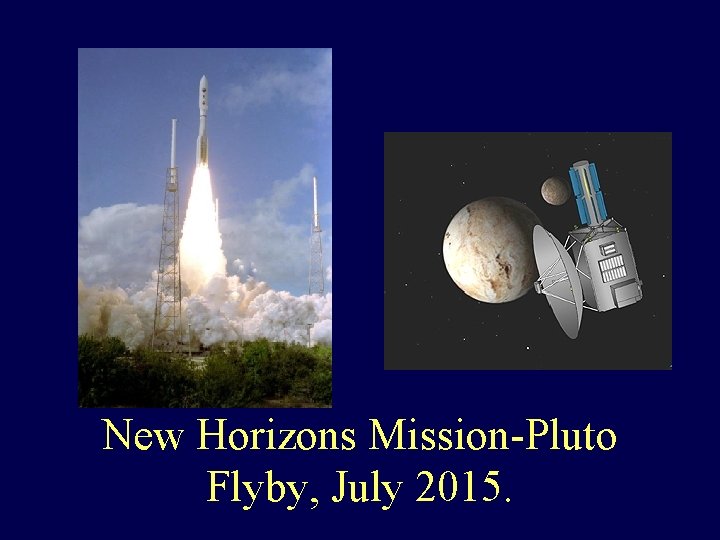 New Horizons Mission-Pluto Flyby, July 2015. 