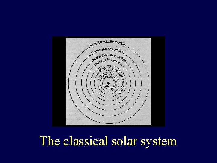 The classical solar system 
