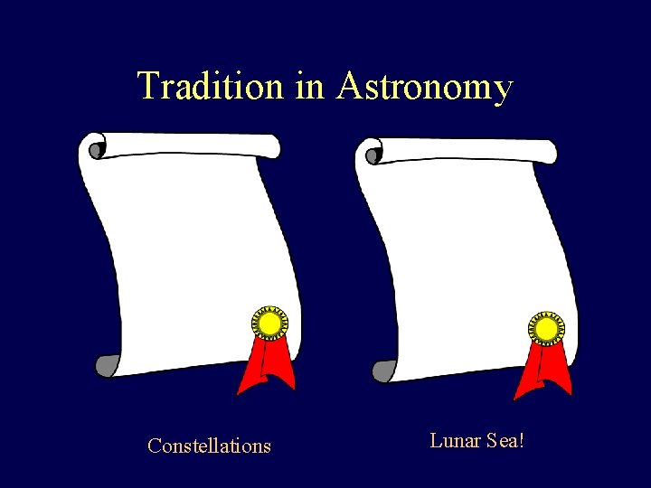 Tradition in Astronomy Constellations Lunar Sea! 