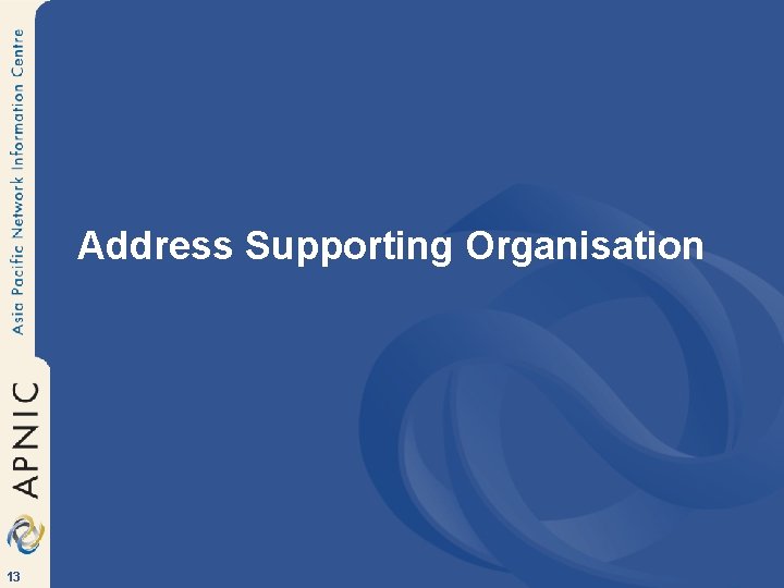 Address Supporting Organisation 13 