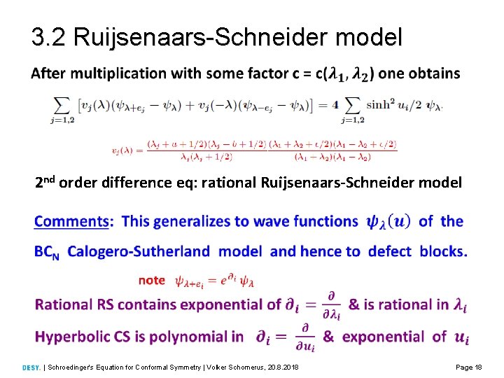 3. 2 Ruijsenaars-Schneider model 2 nd order difference eq: rational Ruijsenaars-Schneider model | Schroedinger's