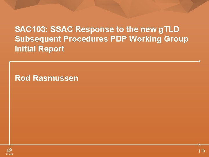 SAC 103: SSAC Response to the new g. TLD Subsequent Procedures PDP Working Group