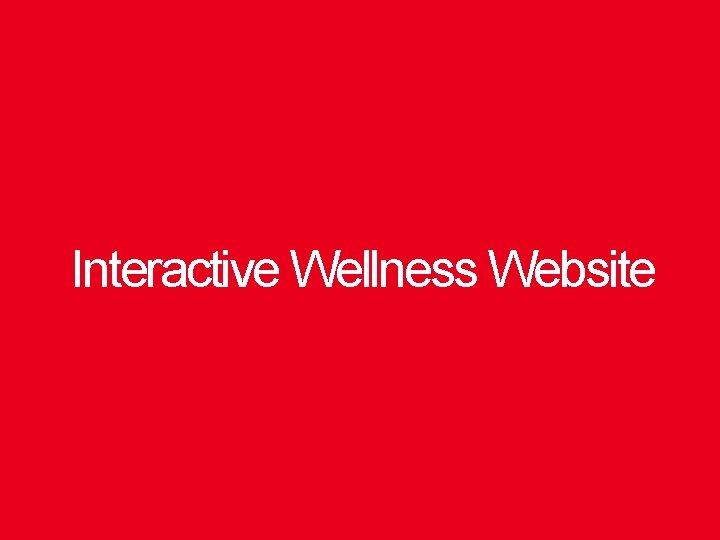 Interactive Wellness Website 