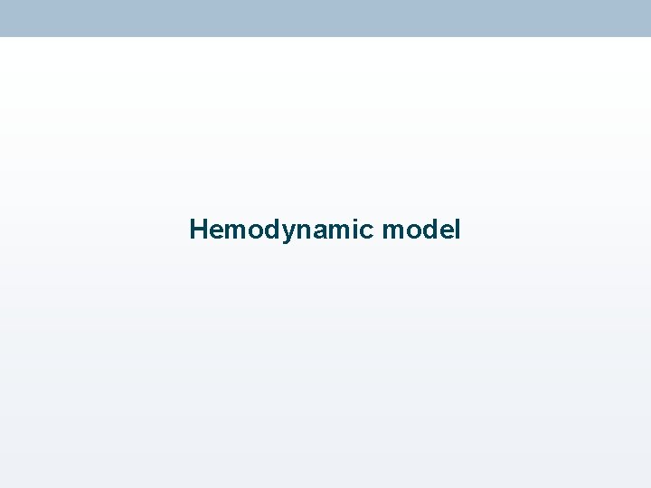 Hemodynamic model 