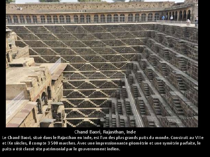 Chand Baori, Rajasthan, Inde Le Chand Baori, situé dans le Rajasthan en Inde, est