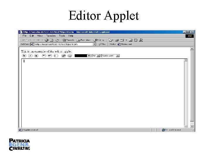 Editor Applet 