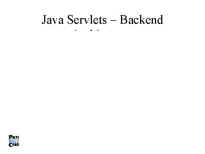 Java Servlets – Backend Architecture 